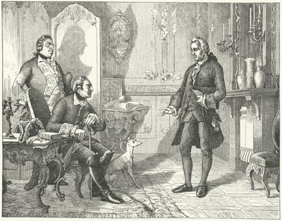 Friedrich der Große von Preußen mit dem Dichter Christian Fürchtegott Gellert von European School