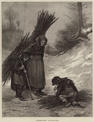 Holzsammeln (Stich) von European School