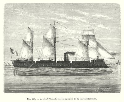 Le Castelfidardo, gepanzertes Schiff der italienischen Marine von European School