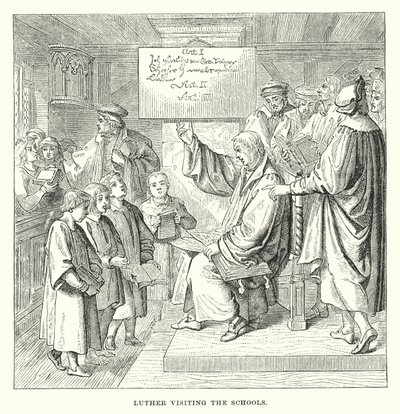 Luther besucht die Schulen (Gravur) von European School