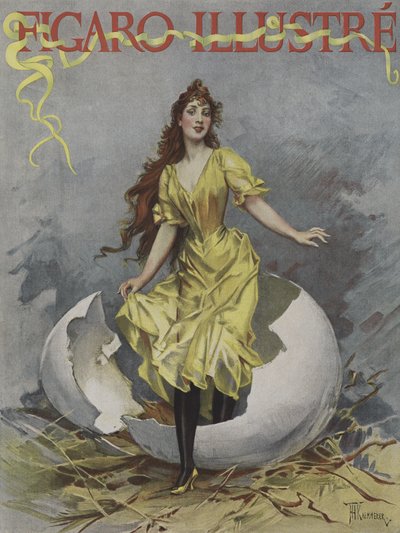 Osterei. Titelblatt von Le Figaro Illustre, April 1893 von European School