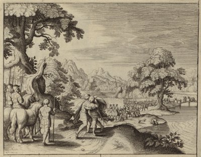 Versöhnung von Jakob und Esau (Gravur) von European School