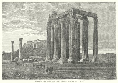 Ruinen des Tempels des Olympischen Zeus in Athen von European School