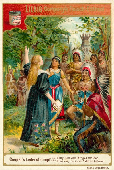 Szene aus Der Wildtöter von James Fenimore Cooper von European School