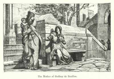 Die Mutter von Gottfried von Bouillon (Gravur) von European School