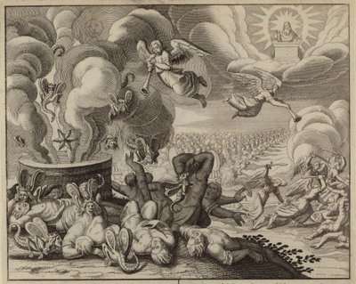 Der Abgrund und die Heuschrecken (Gravur) von European School