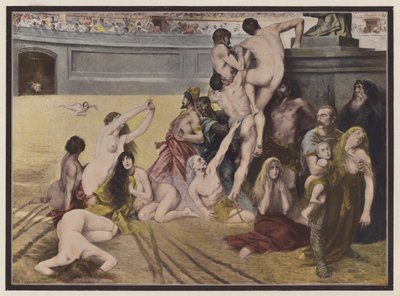 Der Zirkus, Menschen werden in einer römischen Arena den Löwen vorgeworfen von European School