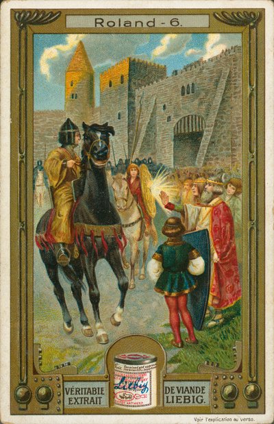 Die Geschichte von Roland, Liebig-Karte, frühes 20. Jahrhundert von European School