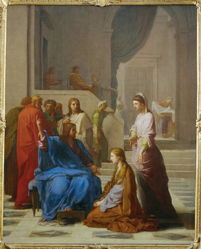 Jesus im Haus von Martha und Maria von Eustache Le Sueur
