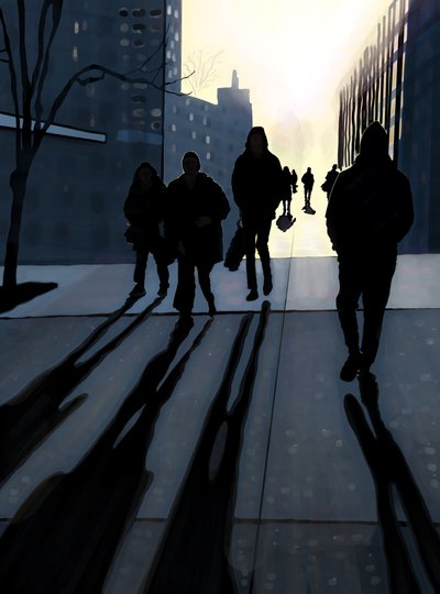 Bürgersteig in Manhattan von Evan Sklar