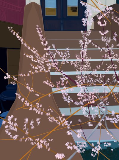 Stoop und Blüten von Evan Sklar