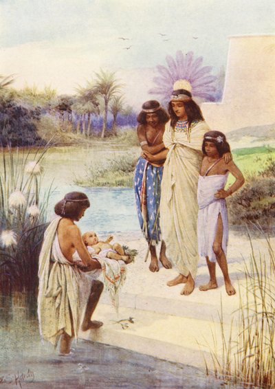 Baby Moses gerettet von Evelyn Stuart Hardy