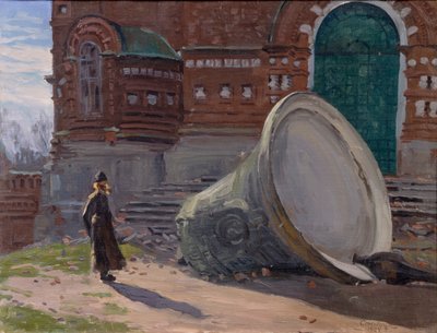 Die Zerstörung von Kirchenglocken, 1924 von Evgeni Ivanovich Stolitsa
