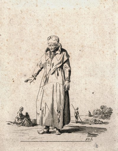 Bäuerin (Gravur) von F.D.B. Monogrammist