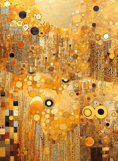 Vertikales abstraktes goldenes Hintergrunddesign, Kunstdrucke von F. Abderrahim