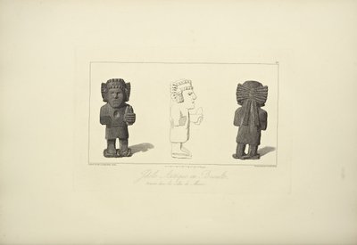 Aztekische Idole in Basalt, Illustration aus 