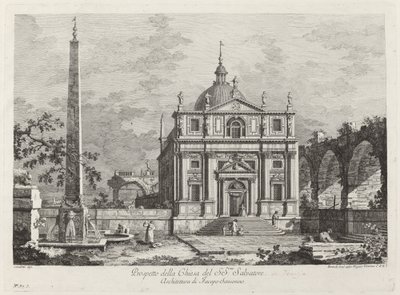 Ansicht der Kirche des Heiligen Erlösers von Fabio Berardi after Canaletto