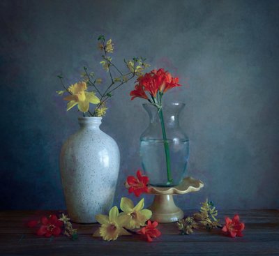 Vasen mit Frühlingsblüten von Fangping Zhou