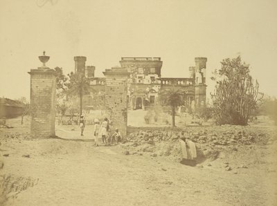 Das Khurshid Munzil oder 32. Messhaus von Felice Beato
