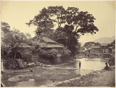 Ansicht in der einheimischen Stadt, Nagasaki von Felice Beato
