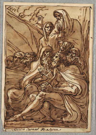 St. Antonius und die Einsiedler, Studie nach Lodovico Carracci von Felice Giani