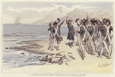 Soldaten erneuern ihren Eid, Republikaner zu sterben von Felicien baron de Myrbach Rheinfeld
