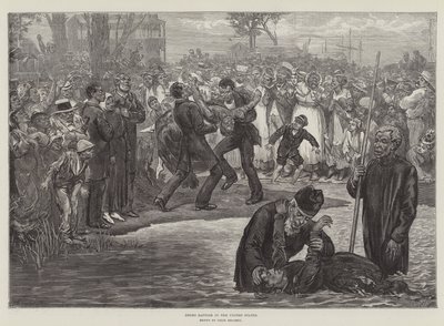 Negertaufe in den Vereinigten Staaten (Gravur) von Felix (after) Regamey