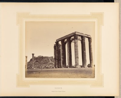 Griechenland: Tempel des Olympischen Zeus in Athen von Félix Bonfils