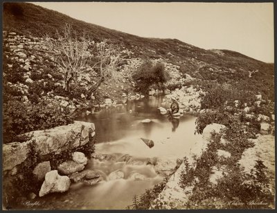 Der Brunnen von Elisee, Palästina von Félix Bonfils