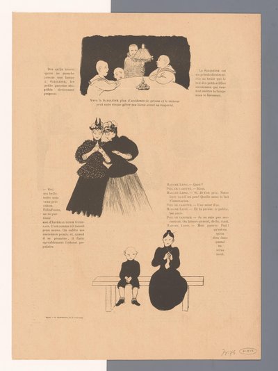 Gruppe von Menschen und zwei Priestern von Felix Edouard Vallotton