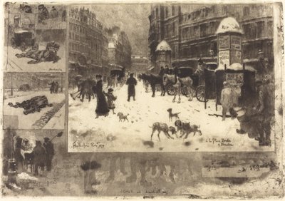 Winter in Paris, 1879 von Felix Hilaire Buhot