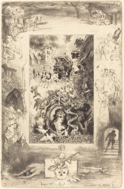 Die Diligence von Beaucaire von Felix Hilaire Buhot