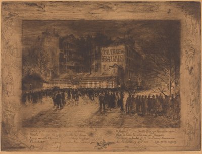 Der Platz der Märtyrer und die Gefängnistaverne von Felix Hilaire Buhot