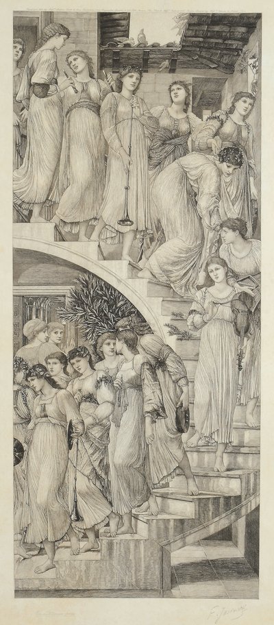 Die goldenen Treppen, nach Sir Edward Coley Burne-Jones von Felix Jasinski