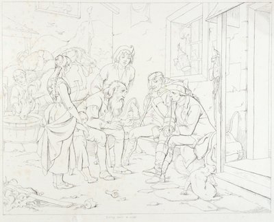 Rip Van Winkle, Illustration: Rip erzählt seine fabelhafte Geschichte von Felix Octavius Carr Darley