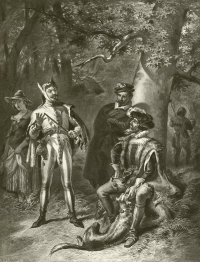 Wie es euch gefällt. Akt V-Szene IV von Felix Octavius Carr Darley