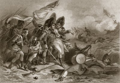 Tod von Pakenham in der Schlacht von New Orleans, veröffentlicht 1860 von Felix Octavius Carr Darley