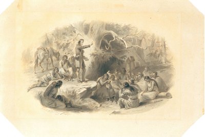 John Eliot predigt den Indianern von Felix Octavius Carr Darley
