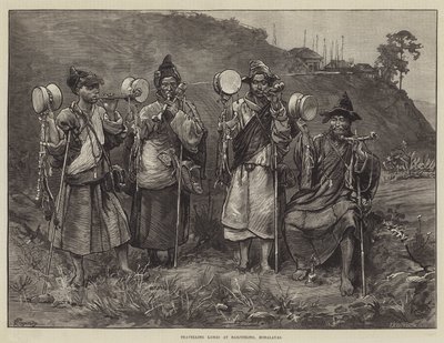 Reisende Lamas in Darjeeling, Himalaya von Felix Regamey