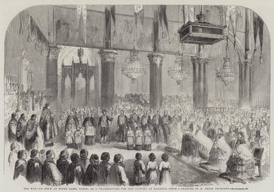 Der Krieg, Te Deum in Notre Dame, Paris, als Dank für den Sieg bei Magenta von Felix Thorigny