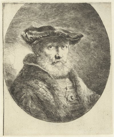 Büste eines alten Mannes mit Samtbarett von Ferdinand Bol