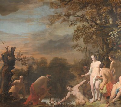 Die Tochter des Pharao entdeckt Moses im Schilfkorb von Ferdinand Bol