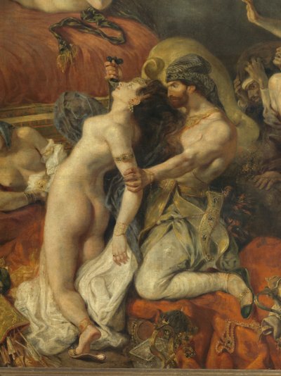 (Detail) Tod von Sardanapale von Ferdinand Victor Eugene Delacroix