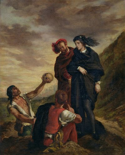Hamlet und Horatio auf dem Friedhof, aus Szene 1, Akt V von 