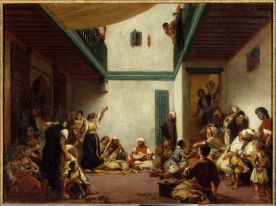 Jüdische Hochzeit in Marokko. Gemälde von Eugene Delacroix (1798-1863) von Ferdinand Victor Eugene Delacroix