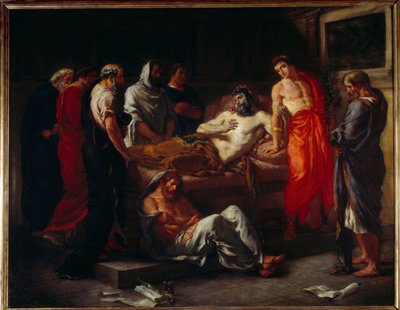 Der Tod von Marc Aurel (121-180) von Ferdinand Victor Eugene Delacroix