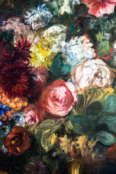 Blumenvase auf einer Konsole (Detail) von Ferdinand Victor Eugene Delacroix