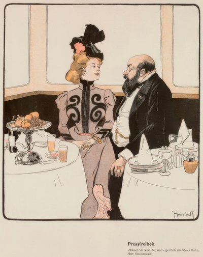 Pressfreiheit. Wissen Sie was! Sie sind ein fideles Huhn, Herr Staatsanwalt! von Ferdinand von Reznicek