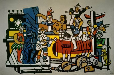 Karnevalsszene - Der große Umzug - Französischer Kubismus von Fernand Leger