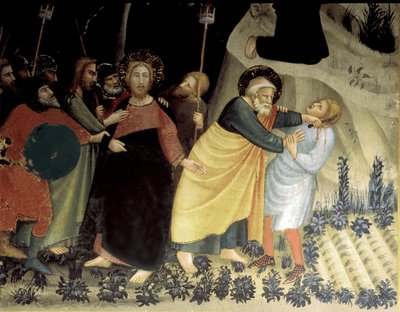 Verhaftung Jesu im Garten Gethsemane (Detail) von Ferrer Bassa